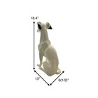 Dog Sculpture Ceramic Whippet Statue Grey Hound Figurine Signed Dated 79
