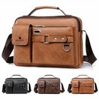 Men s Leather Messenger Bag Laptop Briefcase Business Satchel Computer Handbag
