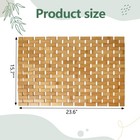Anti-slip Wooden Bamboo Bath   Shower Floor Mat Waterproof Wood Slip Rug Wooden