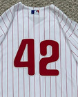 Jr Day Size 46  42 2025 Philadelphia Phillies Home Game Jersey Issued Mlb