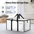 8 Pack Extra Large Clothes Storage Bins With Lids handles   Zippers moving Bags