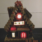 New Trimsetter Gingerbread Light Up Led Small Waffle Roof House 9 5  Tall W1s1