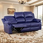 Pu Leather Recliner Sofa Set 3-seater Sofa Reclining Room Sofa Set Soft Sofa Kit