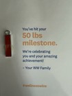 Weight Watchers - 50 Lb Milestone Keychain Charms - New Free Shipping 