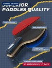 Glymnis Ping Pong Paddles Set Of 4 2  7-ply Table Tennis Rackets And Balls   7-p