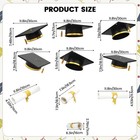 20 Pcs 2026 Graduation Caps Decorations Set 12 Inch 3d Double-sided Printing Han