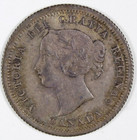 1858 Small Date 5 Cent Canada Low Mintage Extra Fine Plus Plus Km 2 Free Shiping