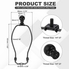 1 Set 7 5 Inch Lamp Harp Kit With 25mm Finial Lamp Shade Bracket Holder Black