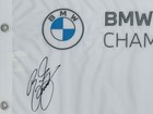 Rickie Fowler Signed Bmw Championship Golf Pin Flag Pga Fedex Autograph Bas J81
