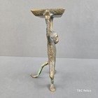 Vintage Solid Brass Monkey Tray Business Card Holder Soap Dish Desk Ornament