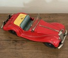 Vintage 1950s Bandai Mg Tf Roadster Tin Litho Friction Toy Car Red Japan Works