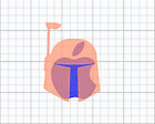 Boba Fett Mandalorian Helmet Vinyl Sticker Decal Macbook Pro Star Wars Laptop
