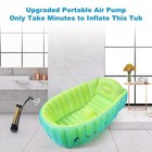 Green Boysea Inflatable Baby Bathtub - Anti-sliding Horn  Air Pump  Back Support