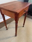 Antique Cherry One-drawer Table W  Distinctive Feet