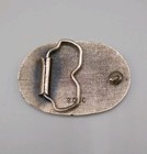 Mack Truck Bulldog Oval Belt Buckle Silver Tone  Vintage Distressed Stars Trucks