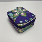 Vera Bradley Travel Pill Box Purple Turquoise Floral Paisley Zipper Small
