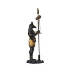 Anubis Holding Scale Egyptian Mythology Statue  Cold Cast And Bronze Resin Black