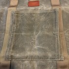 Vtg Green Waxed Canvas Firewood Carrier Bag - Log Carrier Tote W  Strap   Pocket