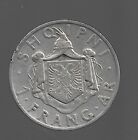 1937 Albania  1 Fr ar  Silver Coin 5 Gr Rare   See The Picture 