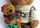 Avon 2006 Christmas Teddy Bear Reading  twas The Night Before Christmas  Euc