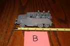 Vintage Marx Battleground Dark Gray German Army Half-track And 7  sitters  B Mpc
