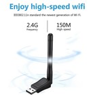 150mbps Mini Usb Wifi Adapter 2 4ghz With Antenna Usb Wireless Network Card 802 