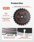 Vevor 14 In Diamond Saw Blade Set 3pack 1 In Arbor Dry Wet Cutting For Brick