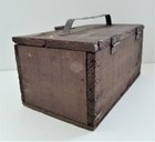 1800s Antique Handmade Wood Lidded Box Early Paint Aafa Ooak Prim Document Tool 