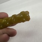Vintage Art Deco Bakelite Pin Brooch Carved Translucent Green Swirl