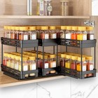 Pull Out Spice Rack Organizer For Cabinet  3 Packs Slide Out Spice Racks Orga   