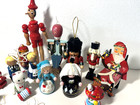 Big Lot Vintage Painted Wooden Christmas Ornaments Decorations-taiwan To Present
