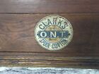 Antique    clark   s Ont    Oak  Spool Cabinet  4 Drawers  Slant Top Desk    Exc Cond