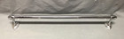 Vintage 24  Chrome Brass Bullet End Bathroom Towel Bar Art Deco Old 457-24b