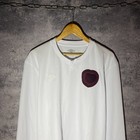 Umbro Retro Long Sleeve Football Shirt Xxl Jersey White Top Rare Heart Badge