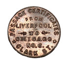 1861 Civil War Token Chicago Il Passage Certificates Store Card Fuld 150as-1a