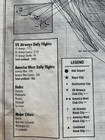 America West Airlines us Airways Combined Route System Paper Map   45 25  X 36 