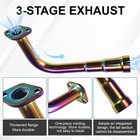3 Stage Exhaust Header Pipe Fits Predator 212cc Gx160 Gx200 Go Kart   Mini Bikes