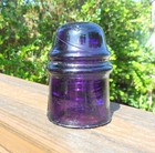Great Royal Purple Cd 121 W g m co Toll Style Glass Insulator  p 