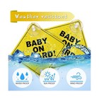 Cobee Baby On Board Car Warning Signs  2 Pcs 5 x5  Safety Car Sign With Doubl   