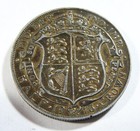 Great Britain 1916 Silver Half Crown Xf au