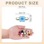 50pcs Light Blue Ribbon Roses 5 8 x1-3 16  Mini Rose For Craft Artificial Flower