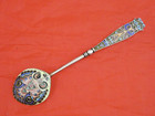 Finest Antique Imperial Russian 88 Silver Enamel Spoon Faberge   Feodor Ruckert