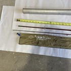 Vintage Rare H-1  power Glass  Fiberglass 2 Pc Spinning Rod W  Case Tube