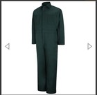 Nwot Red Kap Ct10 Mens 50 Reg Twill Zip Coveralls Green Work Utility Jumpsuit