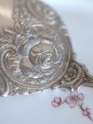 Antique German Ornate Hildesheim Rose Pattern Silver 8-1 2  Pastry Server