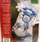 New  2012 Bucilla Snowflake Snowman Christmas Felt Stocking Kit  86059 18 In
