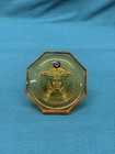 New Versace Rosenthal Crystal Medusa Amber Color Coaster In Box  2m 