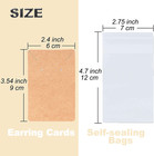 Earring Display Cards With 100 Pcs Earring Holder Cards 200 Pcs Earring Backs An