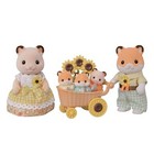 Sylvanian Families Hamster Family Set Of Father Mother Triplets   Stroller Fs-61