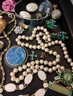 Lot Of Antique To Vintage   craft    Pieces And Parts Of Jewelry  Repair  Harvest 